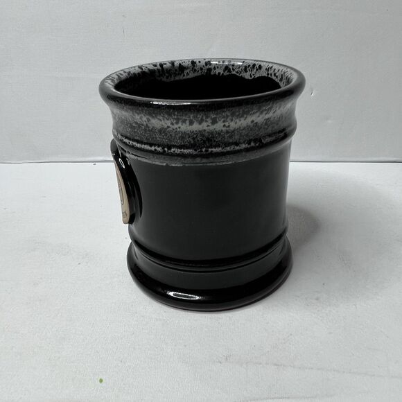 Sunset Hill Stoneware  Black Gray Fort Pitt Museum Glazed Pencil Holder Mug - Picture 3 of 7